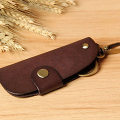 Mens Cool Key Holders Handmade Leather Car Key Card Holder Car Key Case for Men