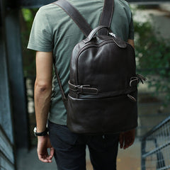 Mens Leather Backpack Cool Travel Backpacks Laptop Backpack for men - iwalletsmen