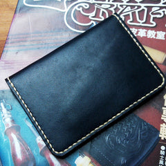 Mens Leather Slim Passport Wallets Leather Small Travel Wallet for Men - iwalletsmen