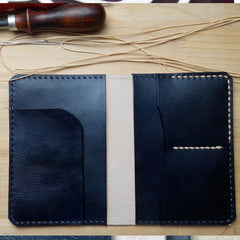 Mens Leather Slim Passport Wallets Leather Small Travel Wallet for Men - iwalletsmen