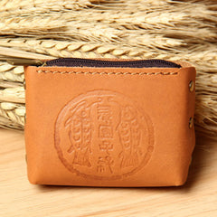 Mens Small CHange Wallet Pouch Leather With Key Card Holder Car Key Case for Men