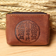 Mens Small CHange Wallet Pouch Leather With Key Card Holder Car Key Case for Men