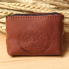 Mens Small CHange Wallet Pouch Leather With Key Card Holder Car Key Case for Men