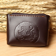 Mens Small CHange Wallet Pouch Leather With Key Card Holder Car Key Case for Men