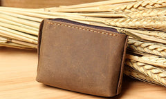 Mens Small CHange Wallet Pouch Leather With Key Card Holder Car Key Case for Men