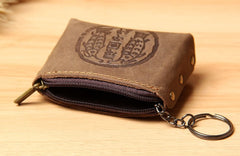 Mens Small CHange Wallet Pouch Leather With Key Card Holder Car Key Case for Men