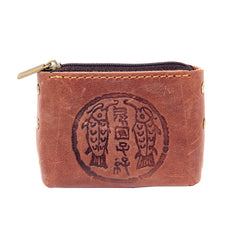 Mens Small CHange Wallet Pouch Leather With Key Card Holder Car Key Case for Men