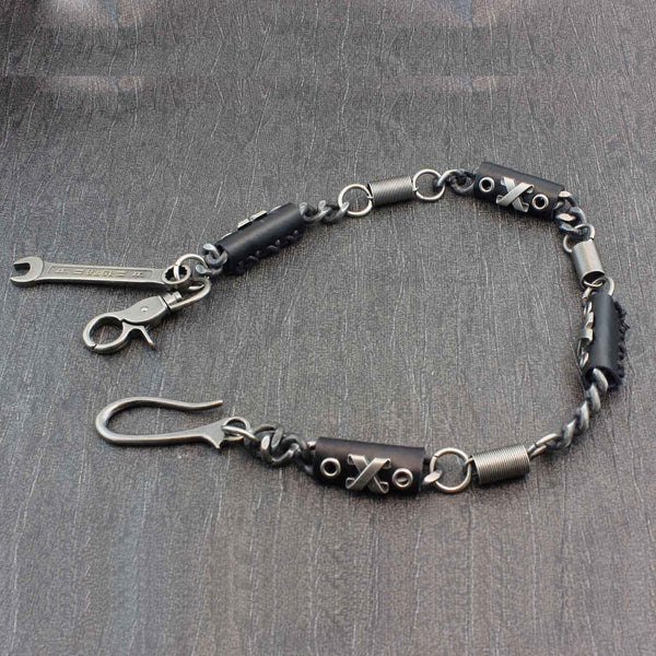 Metal Leather Wallet Chain Cool Punk Rock Biker Trucker Wallet Chain Trucker Wallet Chain for Men