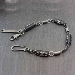 Metal Leather Wallet Chain Cool Punk Rock Biker Trucker Wallet Chain Trucker Wallet Chain for Men
