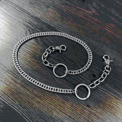 Cool Silver Long Mens Womens Pants Chain Wallet Chain Long Biker Wallet Chain For Men - iwalletsmen