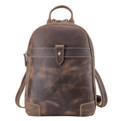 Vintage Brown Leather Men's Sling Bag Backpack Brown One Shoulder Backpack For Men - iwalletsmen