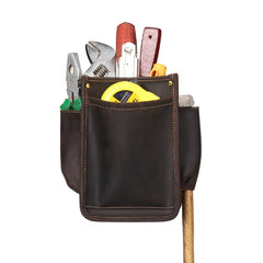 Cool Men's Leather Tool Pouch electrician tool bag Belt Pouch For Men - iwalletsmen