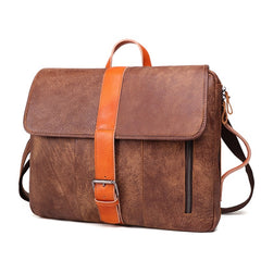 Cool Brown Leather Men's Messenger Bag Handbag Backpack Briefcase For Men - iwalletsmen