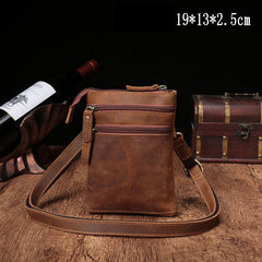 Vintage Leather Men's CELL PHONE HOLSTER Belt Pouch Waist Small Side Bag For Men - iwalletsmen