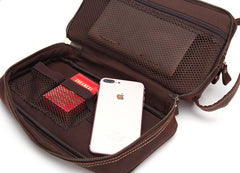 Cool Leather Mens Work Clutch Bag Wristlet Bag Clutch Handbag For Men - iwalletsmen