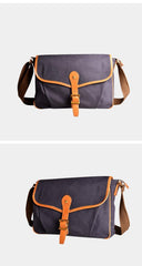 Casual Canvas Leather Mens Side Bag Side Bag Small Messenger Bags Casual Courier Bags for Men - iwalletsmen