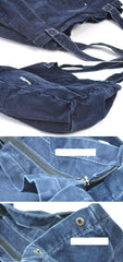 Navy Blue Canvas Mens Denim Bag Tote Bag Messenger Bag Army Green Denim Tote Shoulder Bag For Men and Women - iwalletsmen