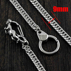 SOLID STAINLESS STEEL BIKER Cool WALLET CHAIN LONG PANTS CHAIN Jeans Chain Jean Chain FOR MEN - iwalletsmen