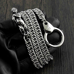 SOLID STAINLESS STEEL BIKER Cool WALLET CHAIN LONG PANTS CHAIN Jeans Chain Jean Chain FOR MEN - iwalletsmen