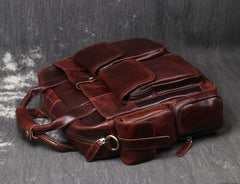 Black Oiled Leather Men's Professional Briefcase 13‘’ Laptop Handbag Business Bag For Men - iwalletsmen