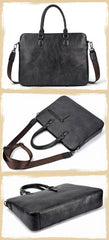 Vintage Leather Men's Briefcase 14inch Laptop Bag Handbag Work Bag For Men - iwalletsmen