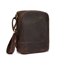 Cool Leather Men's Small Tablet Messenger Bag Small Side Bag Small Shoulder Bag For Men - iwalletsmen