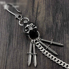 Badass Skull Ghost Mens STAINLESS STEEL Pants Chain Wallet Chain Biker wallet Chain For Men - iwalletsmen