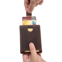 RFID Leather Slim Mens Small Wallet billfold Bifold Wallet Front Pocket Wallet for Men - iwalletsmen