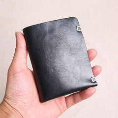 Handmade Leather Mens Cool Wallet Men Slim Wallets Front Pocket Wallet for Men - iwalletsmen