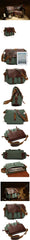 Canvas Leather Mens Vintage Khaki Travel Side Bag Green Messenger Bag Brown Courier Bag for Men - iwalletsmen