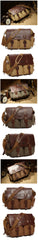 Canvas Leather Mens Vintage Khaki Travel Side Bag Green Messenger Bag Brown Courier Bag for Men - iwalletsmen