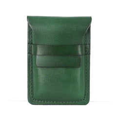 Badass Leather Mens Card Wallet Front Pocket Wallets Small Slim Wallet Change Wallet for Men - iwalletsmen