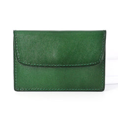 Leather Mens Card Wallet Front Pocket Wallet Small Slim Wallets Change Wallets for Men - iwalletsmen