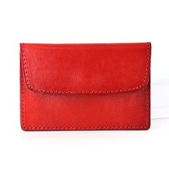 Leather Mens Card Wallet Front Pocket Wallet Small Slim Wallets Change Wallets for Men - iwalletsmen