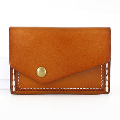 Leather Mens Card Wallet Front Pocket Wallet Small Slim Wallet Change Wallet for Men - iwalletsmen
