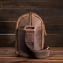 Cool Mens Leather Messenger Bag Crossbody Bag Travel Messenger Bags For Men - iwalletsmen