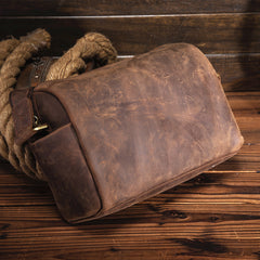 Cool Mens Leather Messenger Bag Crossbody Bag Travel Messenger Bags For Men - iwalletsmen