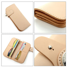 Leather Biker Chain Wallet Mens Cool Handmade Long Chain Wallet with Chain - iwalletsmen