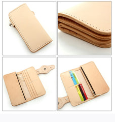 Leather Biker Chain Wallet Mens Cool Handmade Long Chain Wallet with Chain - iwalletsmen