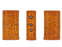 Handmade Tooled Prajna Leather Brown Mens DICODES BOXMINI Holder Cigarette Case for Men - iwalletsmen