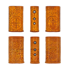 Handmade Tooled Leather Brown Mens DICODES BOXMINI Holder Cigarette Case for Men - iwalletsmen