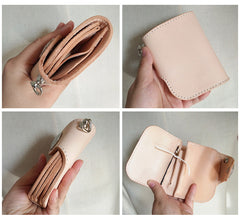 [On Sale] Handmade Mens Leather Bifold Biker Chain Wallet Cool Small Biker Wallets with Chain - iwalletsmen