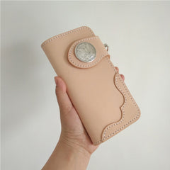 [On Sale] Badass Mens Leather Biker Chain Wallet Badass Long Biker Wallet with Chain - iwalletsmen