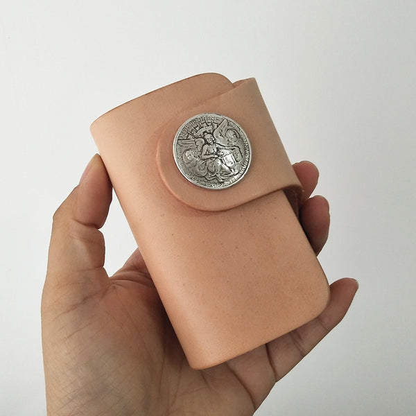 [On Sale] Handmade Mens Leather Biker Key Wallet Cool Small Key Wallet Key Holder - iwalletsmen