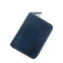 [On Sale] Handmade Zipper Wallet Mens Beige Leather Small Wallet Zip Wallet Mens Zipper Wallet - iwalletsmen