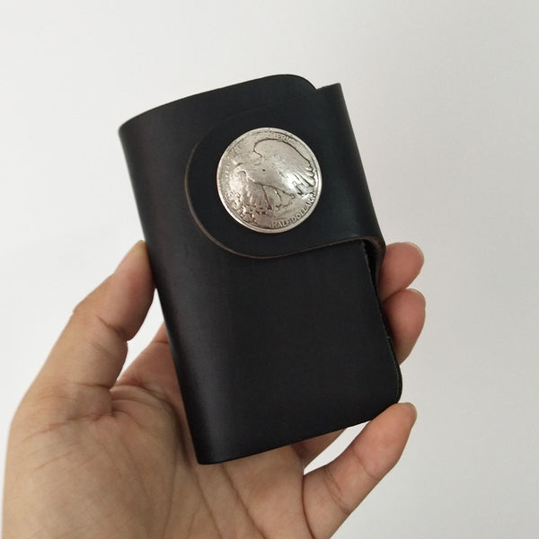 [On Sale] Handmade Mens Leather Biker Key Wallets Cool Small Key Wallet Key Holder - iwalletsmen