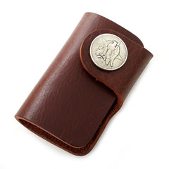 [On Sale] Handmade Mens Leather Biker Key Wallets Cool Small Key Wallets Key Holder - iwalletsmen