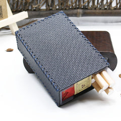 Cool Handmade Leather Mens Blue Cigarette Holder Case for Men - iwalletsmen