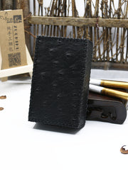 Cool Leather Cigarette Holder Handmade Leather Mens Black Cigarette Holder Case for Men - iwalletsmen