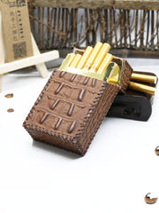 Cool Leather Cigarette Holder Handmade Mens Cigarette Holder Case for Men - iwalletsmen